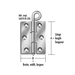 Geschlagene Kulissenscharniere DIN 56923, 2 mm Axialspiel