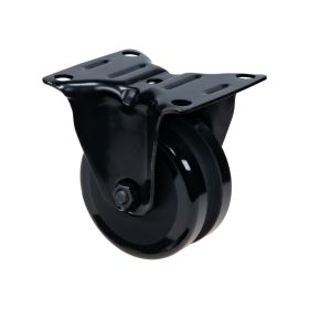 C.Adolph Bockrolle mit Rundnut für Bodenlaufschiene, Rad 80x40 / Bauhöhe 100