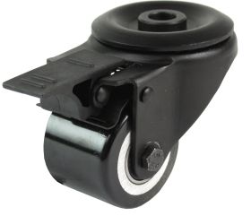 C.Adolph Bühnenlenkrolle 3003-F-R/50-41 FL schwarz / Bauhöhe 73