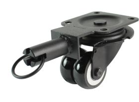 C.Adolph Bühnenlenkrolle 3003-R4/50-2x20 BA schwarz / Bauhöhe 82