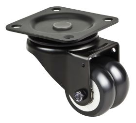 C.Adolph Bühnenlenkrolle 3003-A/100-2x22 BA schwarz / Bauhöhe 125