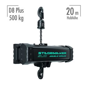 Stagemaker Elektrokettenzug SL10 508 m1 A20 500 kg D8 Plus, 20 m Hubhöhe, 8 m/min