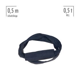 fiRSTstage steelsnake® 0,5 t, 0,5 m Theaterversion, schwarz, Rundschlinge mit Drahtseileinlage