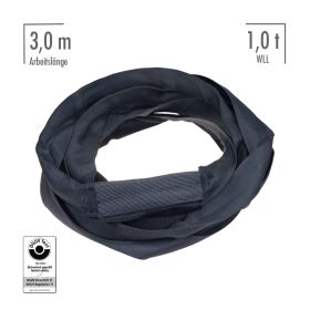 fiRSTstage steelsnake® 1 t, 3,0 m, schwarz, Rundschlinge mit Drahtseileinlage, mit DGUV-Test-Zertifikat