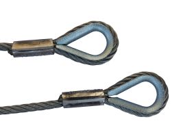 fiRSTstage Anschlagseil 12 mm verzinkt, beidseitig zylindrisch verpresste extra große Kausche