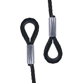 fiRSTstage Anschlagseil 12 mm schwarz, beidseitig zylindrisch verpresste Kausche