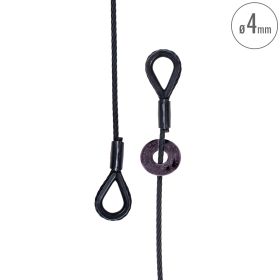 fiRSTstage Anschlagseil 4 mm schwarz, beidseitig Kausche