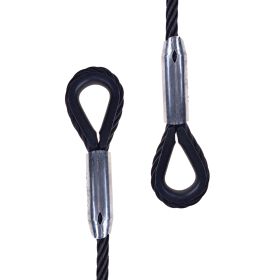 fiRSTstage Anschlagseil 12 mm schwarz, beidseitig konisch verpresste Kausche