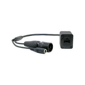 Gantom® CB162 RJ45 -> 2.1 mm DC + 5 Pin XLR Adapter