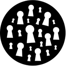 Rosco Metallgobo 77581 ( DHA # 581) Keyholes