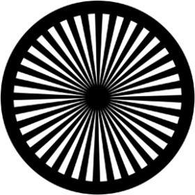 Rosco Metallgobo 78077 ( DHA # 8077) Radial Spokes