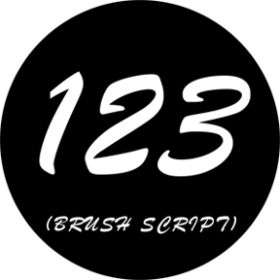 Rosco Metallgobo 78262 ( DHA # 8262) Brush Script Numbers