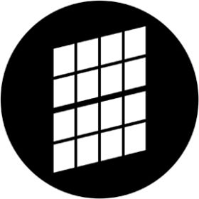 Rosco Metallgobo 79011 ( DHA # 99011) Distorted Double Hung