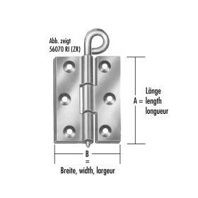 Geschlagene Kulissenscharniere DIN 56923, 2 mm Axialspiel