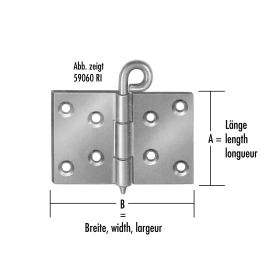 Gerollte Kulissenscharniere DIN 56923