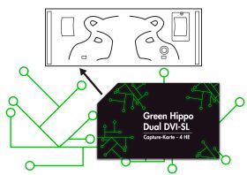 Green Hippo Dual DVI-SL Capture-Karte - 4 HE