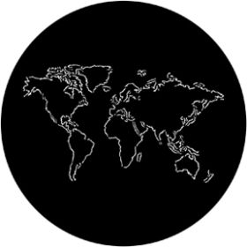 Rosco Metallgobo 78086 ( DHA # 8086) The World Outline