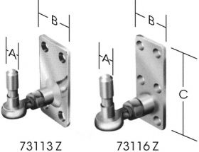 Adjustable bolt male hinges