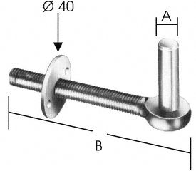Threaded bolt male hinge