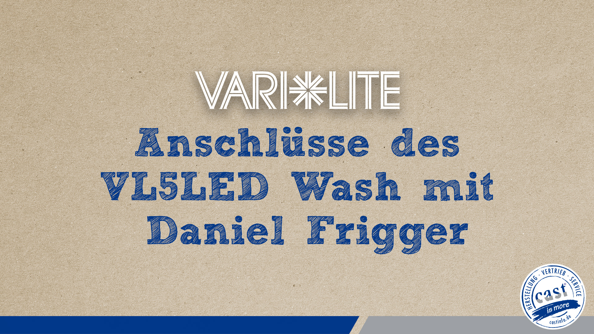 castVlog mit Daniel Frigger über die Anschlüsse beim VL5LED wash