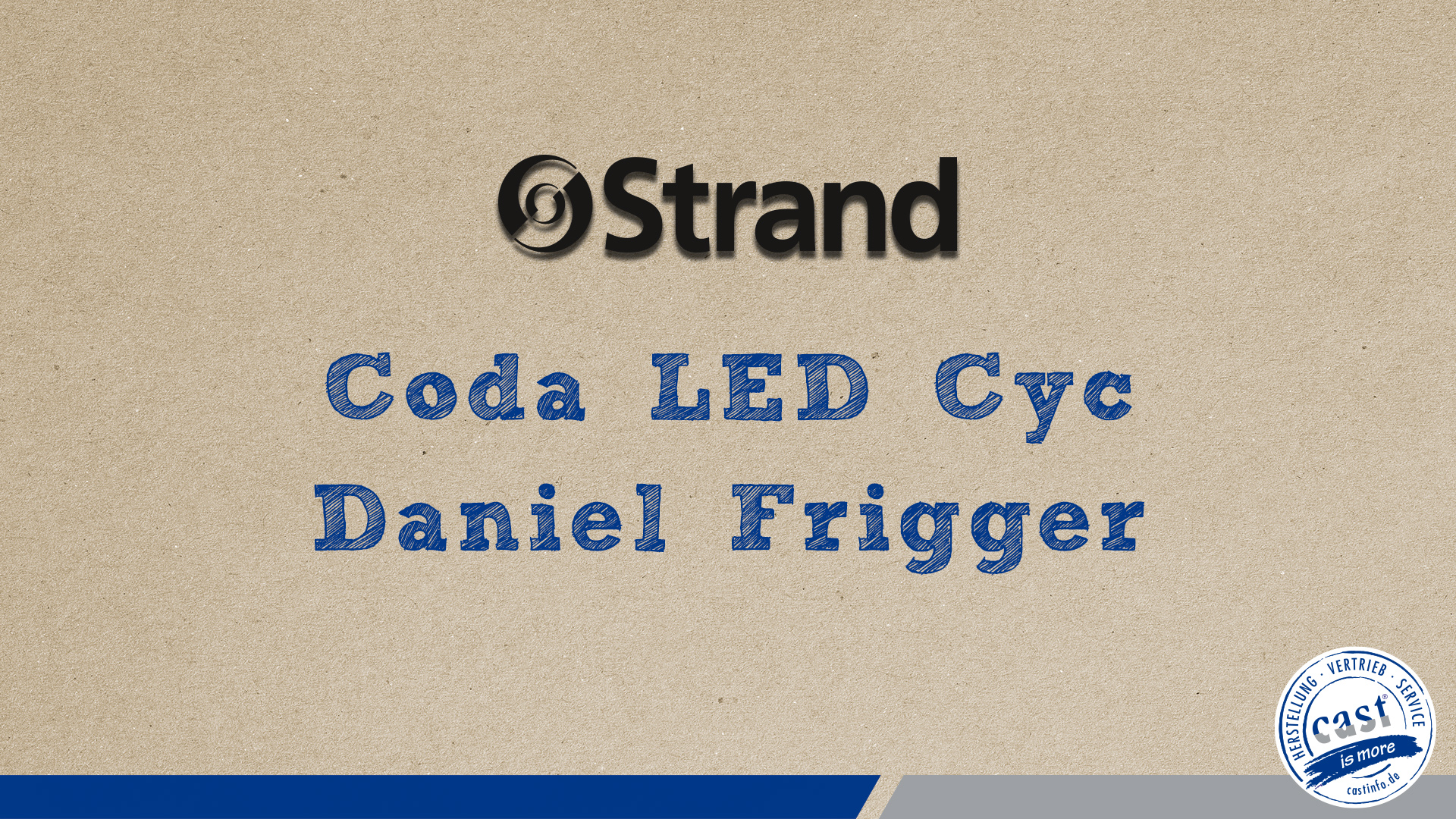 cast Vlog mit Daniel Frigger und dem Strand Coda LED Cyc