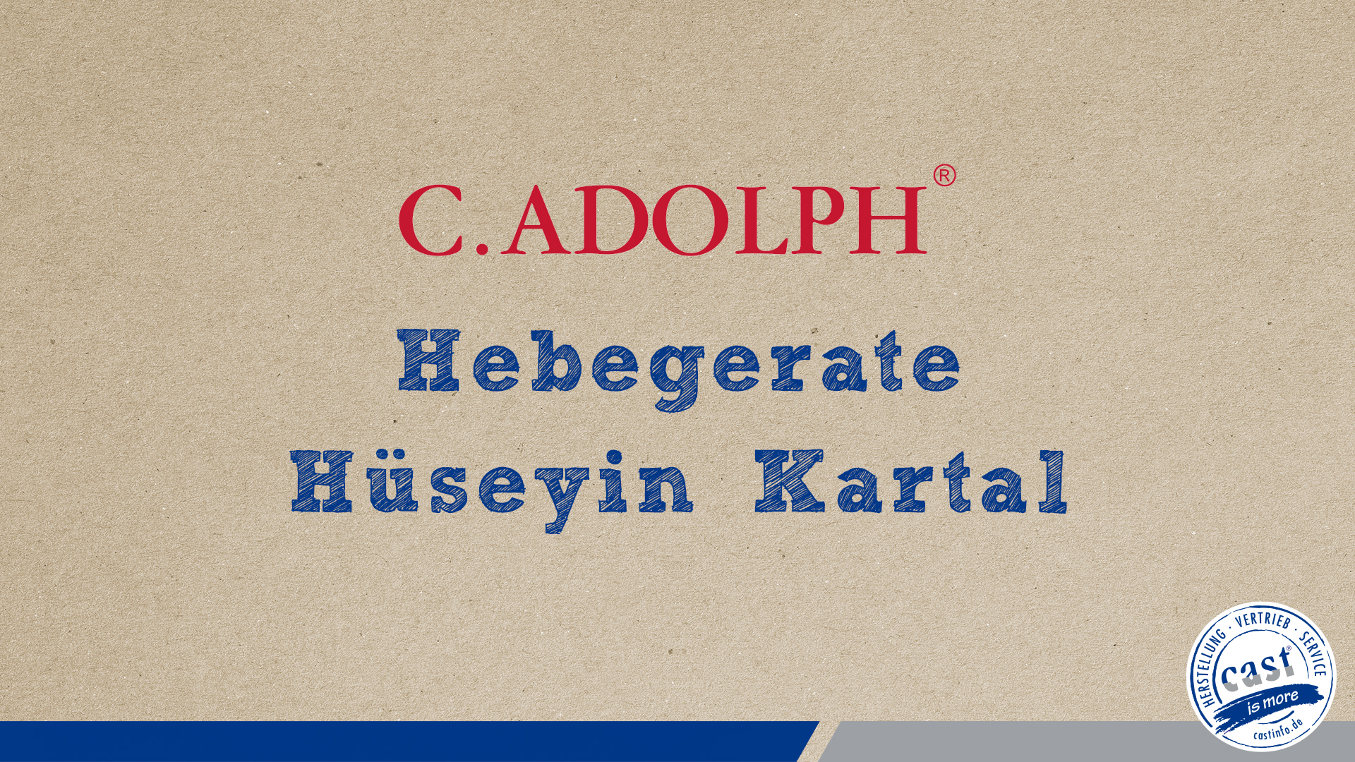 cast Vlog mit Hüseyin Kartal über die C.Adolph Hebegeräte